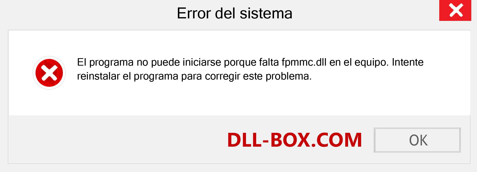 ¿Falta el archivo fpmmc.dll ?. Descargar para Windows 7, 8, 10 - Corregir fpmmc dll Missing Error en Windows, fotos, imágenes