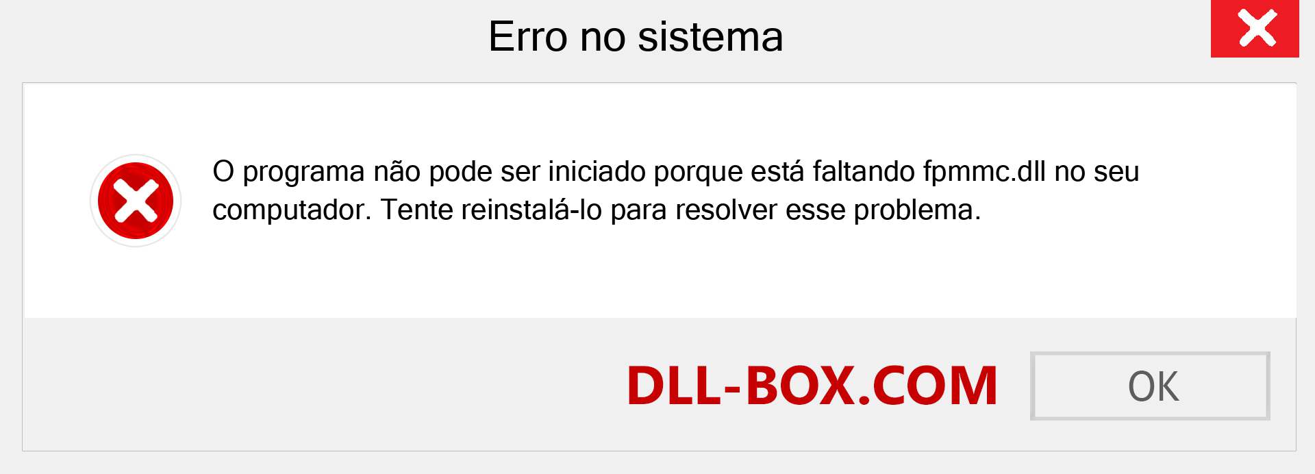 Arquivo fpmmc.dll ausente ?. Download para Windows 7, 8, 10 - Correção de erro ausente fpmmc dll no Windows, fotos, imagens